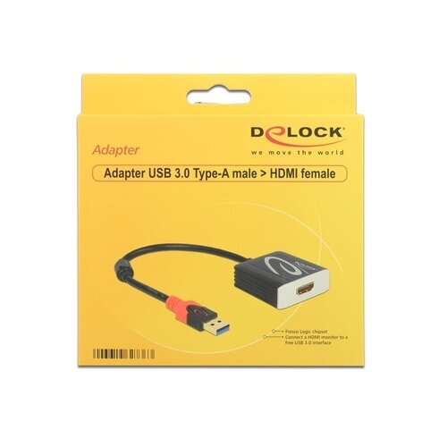 DeLock USB 3.0 type-A male - HDMI female adapter