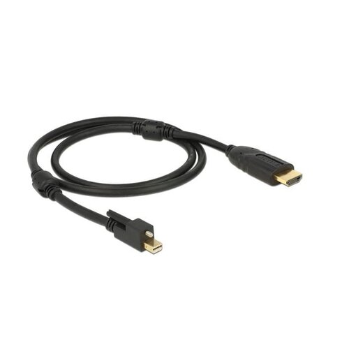 DeLock mini DisplayPort 1.2 male met schroef - HDMI male kabel (4K, Actief)-5.0 meter