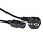 ACT Stroomkabel 0.5 meter CEE7/7 - C13 Zwart