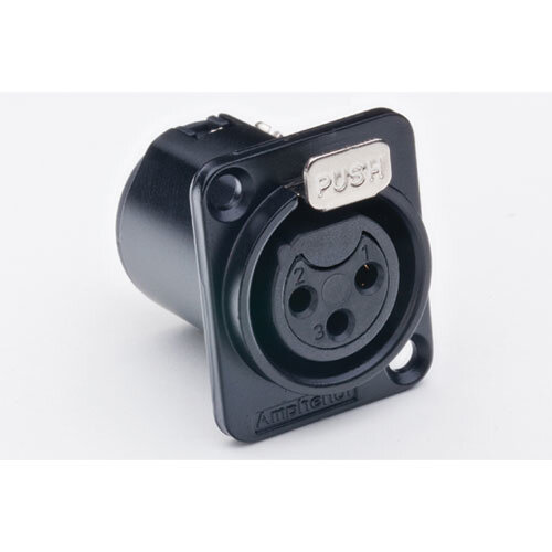 Amphenol XLR-3 AC CHASSIS FEMALE BK Amphenol XLR-3 AC CHASSIS FEMALE BK