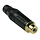 Amphenol RCA Female connector Zwart