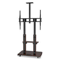 TV Standaard Duolite Manueel Zwart/Walnoot