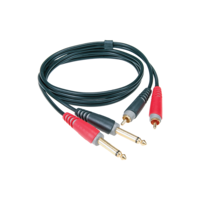 2x RCA - 2x 6.3 mm Jack kabel 2.0 meter