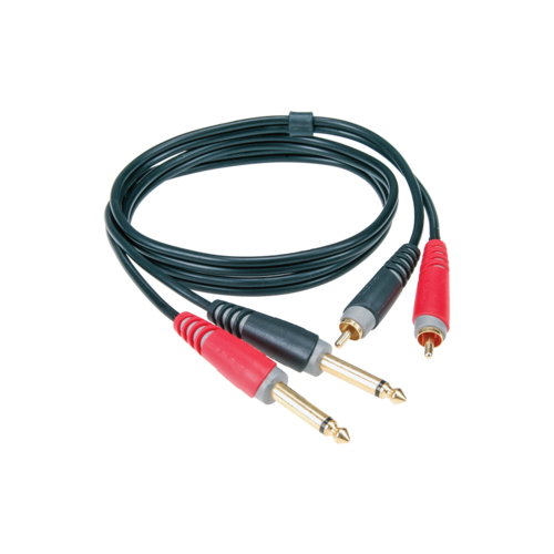 Klotz 2x RCA - 2x 6.3 mm Jack kabel 3.0 meter Klotz 2x RCA - 2x 6.3 mm Jack kabel 3.0 meter