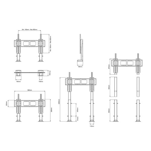 Multibrackets Motorized TV Lift Duo X-Large