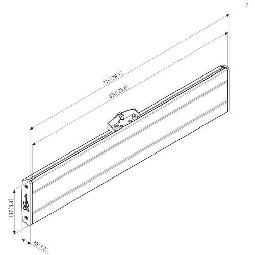 Vogel's PFB3407B Interface plaat 715 mm Zwart Vogel's PFB3407B Interface plaat 715 mm Zwart