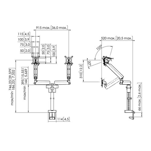 Vogel's MOMO 4237W Monitorarm Motion Plus