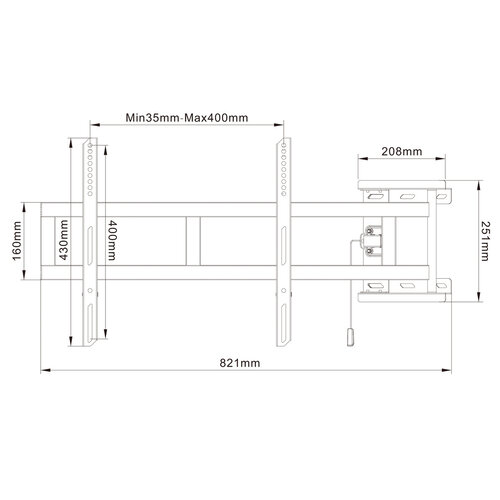 Multibrackets TV Beugel M Universal Swing Arm 180° Medium Multibrackets TV Beugel M Universal Swing Arm 180° Medium