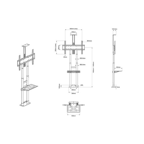 Multibrackets TV Vloerbevesting Standaard 180