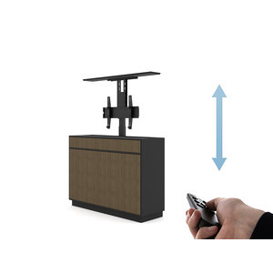Multibrackets TV Lift 65 Inch incl. AV Kast Walnoot Multibrackets TV Lift 65 Inch incl. AV Kast Walnoot