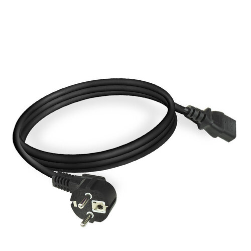 ACT Stroomkabel 2.0 meter CEE7/7 - C13 Zwart