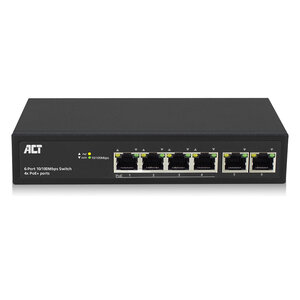 ACT Netwerkswitch 6 Poorts (met 4x PoE)