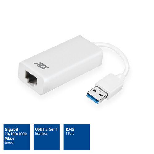 ACT Gigabit Netwerkadapter USB 3.2 (Gen 1)