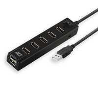 7 Poorts USB A Hub (USB 2.0)