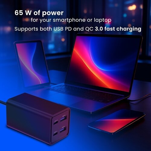 Gembird 4-Poorts USB Snellader 100 W