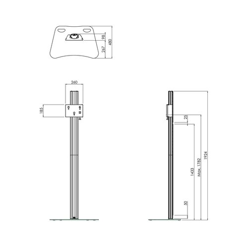 SmartMetals Deelbare TV Vloerstandaard Light SmartMetals Deelbare TV Vloerstandaard Light