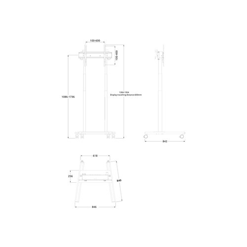 Multibrackets MultiBrackets elektrisch verrijdbare TV Vloerstandaard - Copy Multibrackets MultiBrackets elektrisch verrijdbare TV Vloerstandaard - Copy