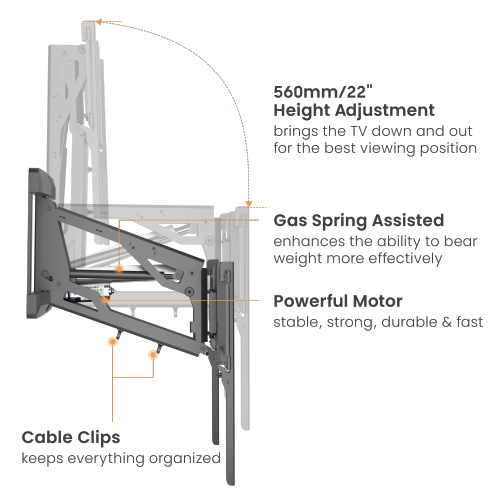 MyWall Elektrische TV Beugel HP 65 L "Pull Down" MyWall Elektrische TV Beugel HP 65 L "Pull Down"