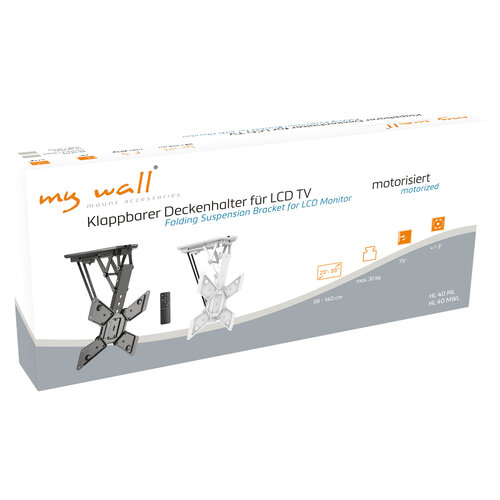 MyWall Elektrische Plafondbeugel HL40M Zwart (23-55 inch) MyWall Elektrische Plafondbeugel HL40M Zwart (23-55 inch)