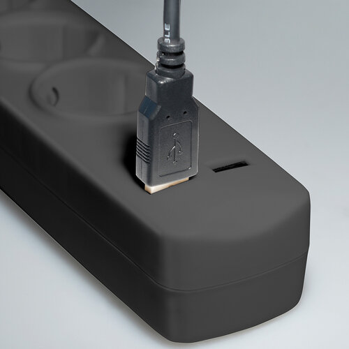 MaxTrack Stekkerdoos 5-Voudig -2x USB A - 3.0 meter