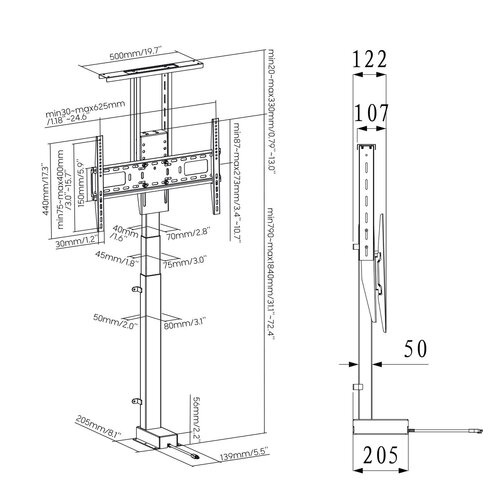 MyWall TV Lift met Spraakbediening HP 63-2 AL MyWall TV Lift met Spraakbediening HP 63-2 AL