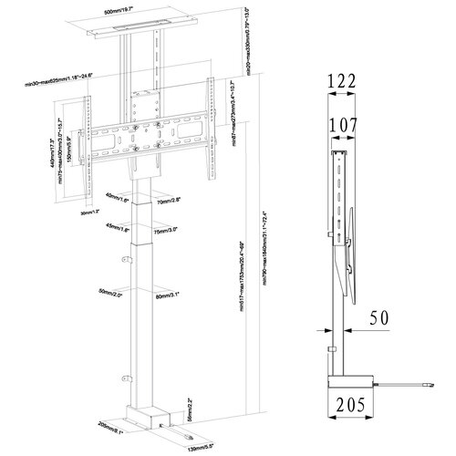 MyWall TV Lift Large HP 63-2 MyWall TV Lift Large HP 63-2