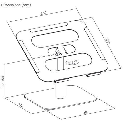 MyWall Tablet & Laptop tafelstandaard MyWall Tablet & Laptop tafelstandaard
