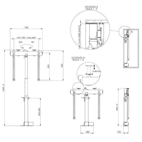 Sabaj Elektrische TV lift K2 RotoLift