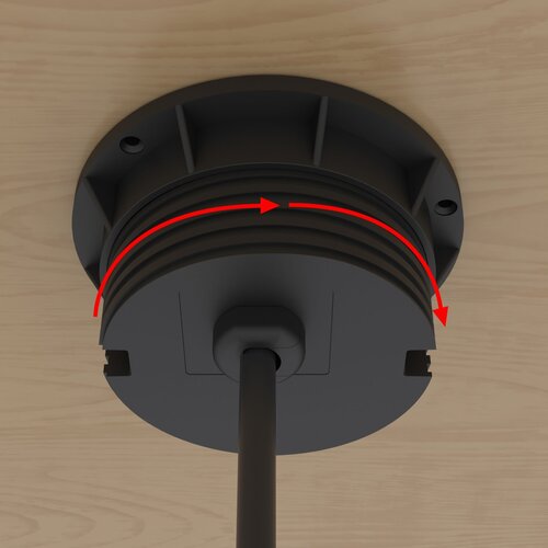 Kindermann CablePort table - Stroom & USB A & C lader - Zwart