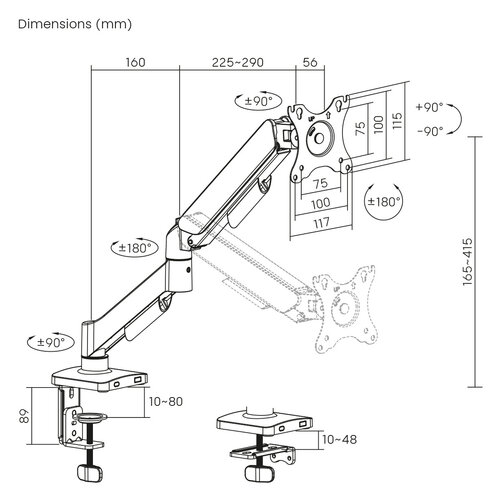 MyWall Monitorarm HEG 9 L MyWall Monitorarm HEG 9 L