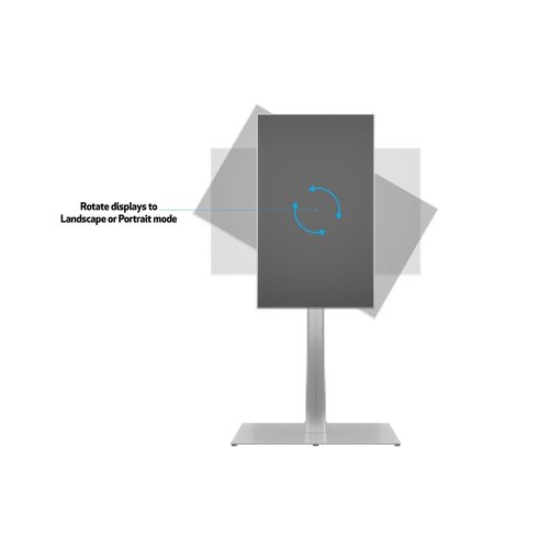 Multibrackets TV Vloerstandaard 180 HD Back to Back Zilver