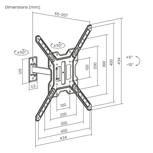 MyWall TV Beugel HEG 5 L (23 t/m 65 inch)