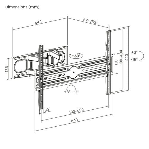 MyWall TV Beugel HEG 7 L (37 t/m 80 inch)