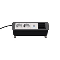 CP Office Desk 4V 2x Stroom, USB A+C lader, 1x leeg (QC & PD)