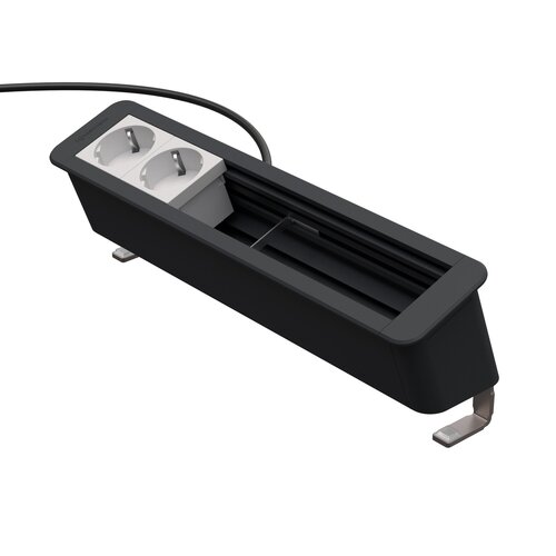 Kindermann CablePort Office Desk 6V 2x Stroom, 4x leeg