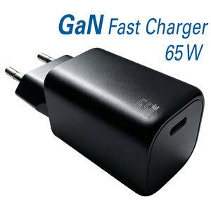 MaxTrack USB-C Snellader GaN 65W - Zwart