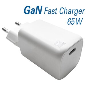 MaxTrack USB-C Snellader GaN 65W - Wit
