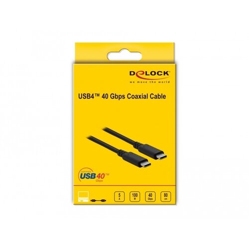 DeLock USB4™ 40 Gbps Coaxiale Kabel 0.8 m DeLock USB4™ 40 Gbps Coaxiale Kabel 0.8 m