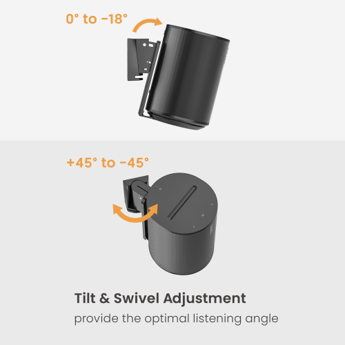 MyWall Speaker wandbeugel voor Sonos Era 100 en Era 100 SL – zwart – 2 stuks – draaibaar en kantelbaar MyWall Speaker wandbeugel voor Sonos Era 100 en Era 100 SL – zwart – 2 stuks – draaibaar en kantelbaar
