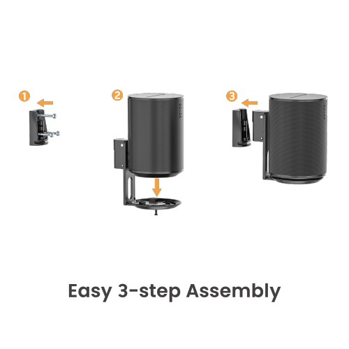 MyWall Speaker wandbeugel voor Sonos Era 100 en Era 100 SL – zwart – 2 stuks – draaibaar en kantelbaar MyWall Speaker wandbeugel voor Sonos Era 100 en Era 100 SL – zwart – 2 stuks – draaibaar en kantelbaar
