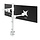 Dataflex Monitorarm Viewlite 140 Wit – Voor 2 schermen tot 32 inch, naast elkaar of rug aan rug