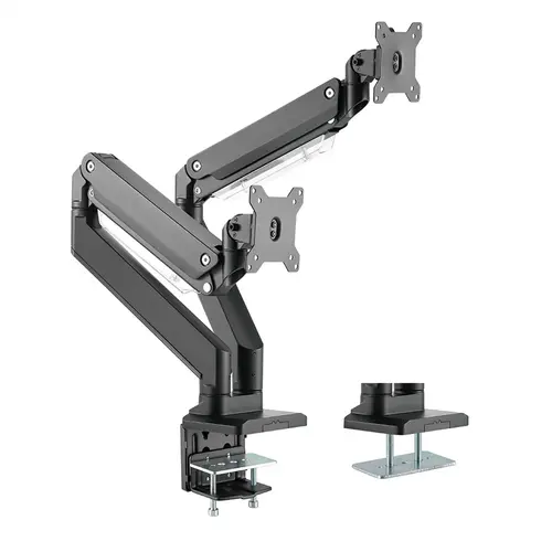 Braca Dubbele monitorarm BRC31117 – Met gasveer voor 2 schermen van 17–35 inch – 1–15 kg per scherm – zwart Braca Dubbele monitorarm BRC31117 – Met gasveer voor 2 schermen van 17–35 inch – 1–15 kg per scherm – zwart