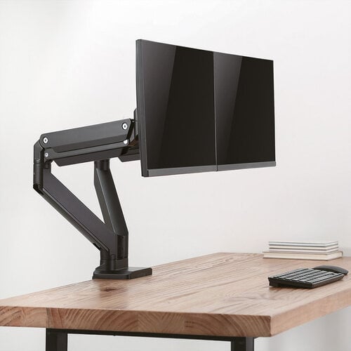 Braca Dubbele monitorarm BRC31117 – Met gasveer voor 2 schermen van 17–35 inch – 1–15 kg per scherm – zwart Braca Dubbele monitorarm BRC31117 – Met gasveer voor 2 schermen van 17–35 inch – 1–15 kg per scherm – zwart