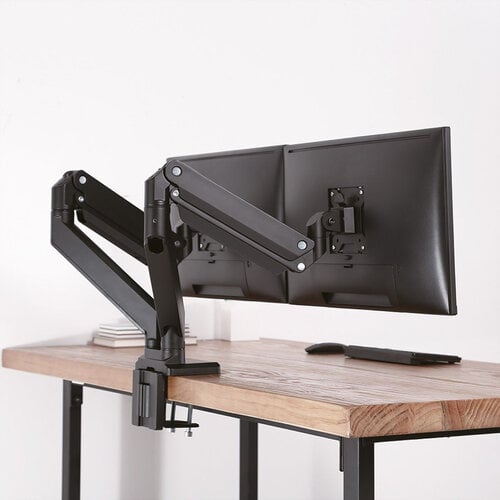 Braca Dubbele monitorarm BRC31117 – Met gasveer voor 2 schermen van 17–35 inch – 1–15 kg per scherm – zwart Braca Dubbele monitorarm BRC31117 – Met gasveer voor 2 schermen van 17–35 inch – 1–15 kg per scherm – zwart