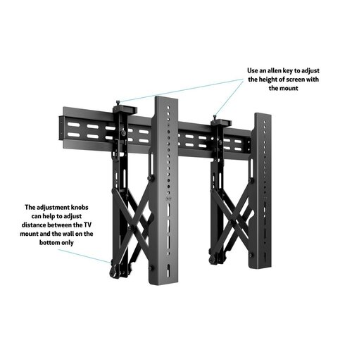 Multibrackets Videowall beugel Public Video Wall Mount Push – 40–70 inch – 40 kg – 68–215 mm wandafstand Multibrackets Videowall beugel Public Video Wall Mount Push – 40–70 inch – 40 kg – 68–215 mm wandafstand
