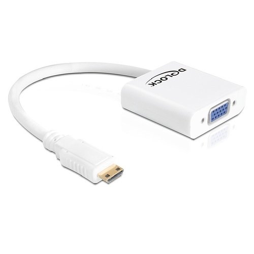 DeLock HDMI C male - VGA female adapter Wit