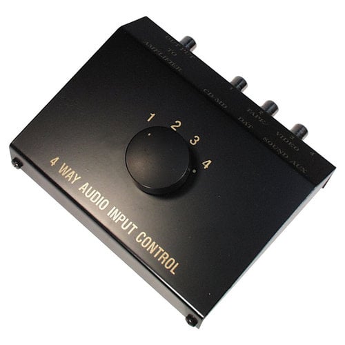 Bulk 4 poorts analoge audio switch (2 RCA)