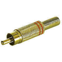 RCA male connector - Gold plated - rode ring