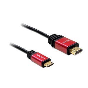 DeLock High Speed HDMI A male - mini HDMI (C) male 4K Premium kabel-3.0 meter