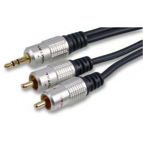 KEM 3.5mm - 2 RCA audio kabel - 1.0 meter
